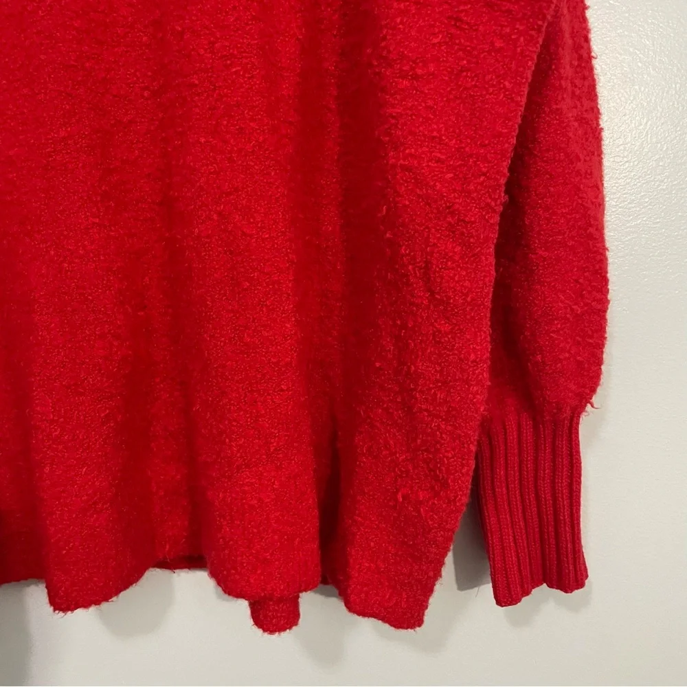 Aerie Offline Red Wool Blend Textured Turtleneck Sweater Size L